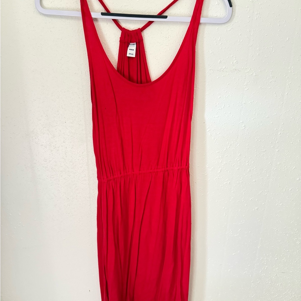 Old Navy Bright Red Sleeveless Maxi Dress